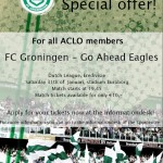 For €10,- to FC Groningen – Go Ahead Eagles!